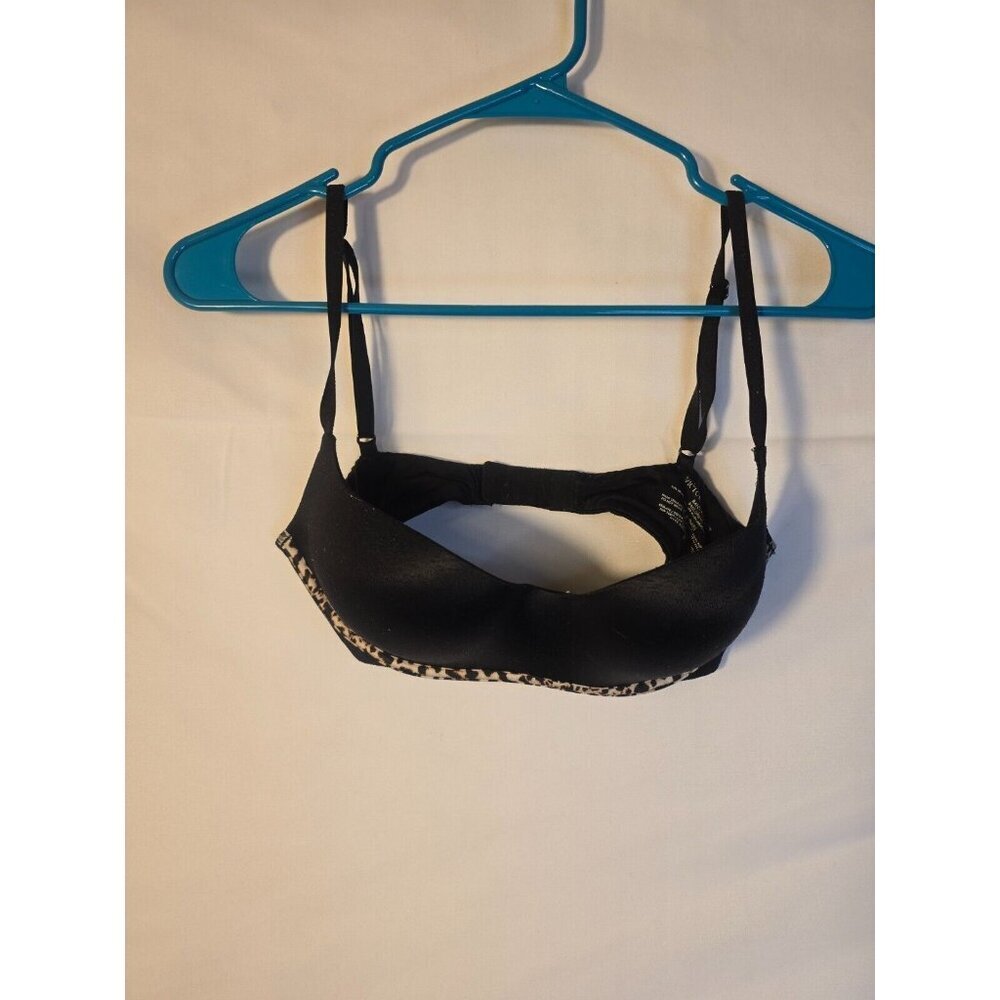 Victoria’s Secret Balconette Bra Women’s Teens 32D Black Leopard‎ Dark Fairy